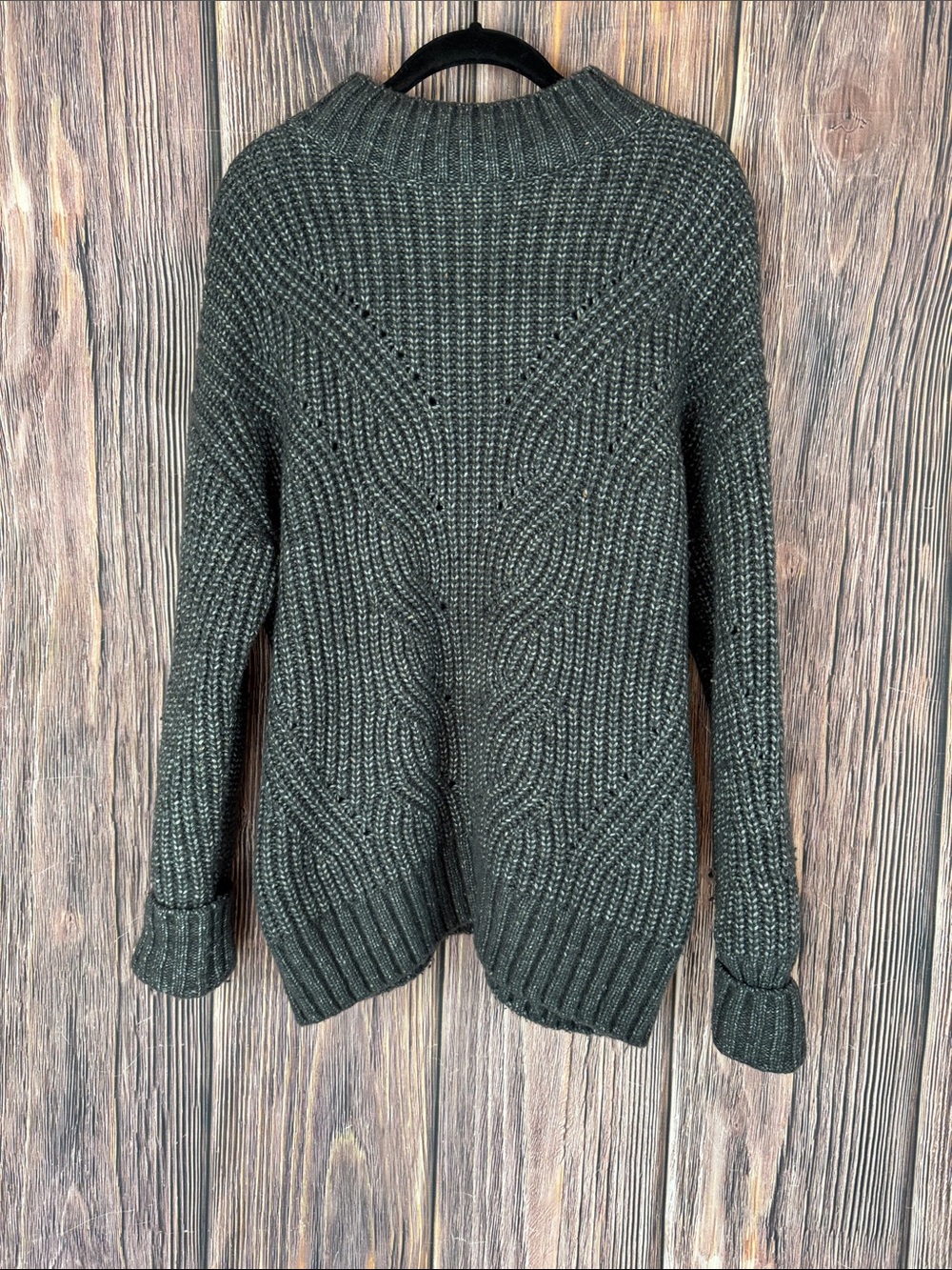 Columbia Dark Gray Cable Turtleneck Sweater